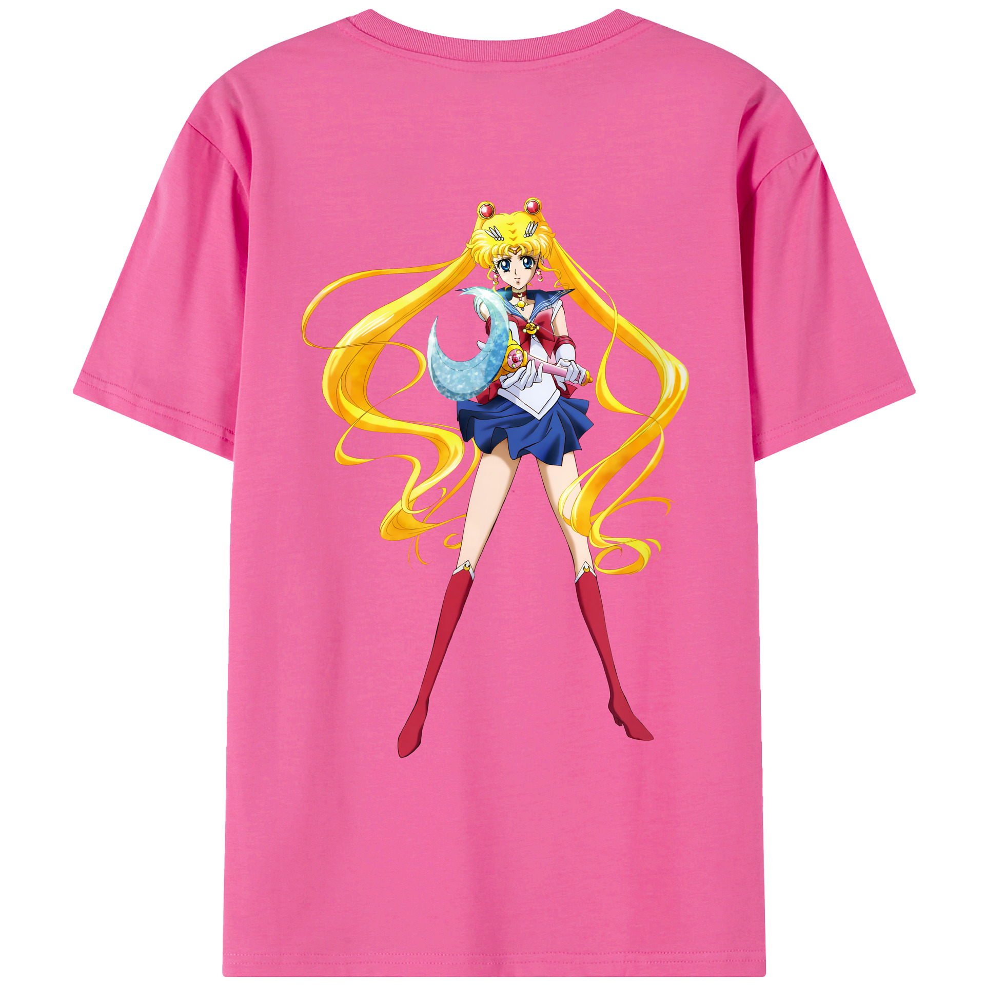 （画像用） 美少女戦士セーラームーン 月野 うさぎ つきの うさぎ Sailor Moon Tsukino Usagi レディース半袖Tシャツ(バックプリント)
